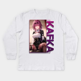 Kafka Spreading her legs Kids Long Sleeve T-Shirt